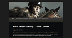 Desktop Screenshot of northamericanponytrainercontest.com