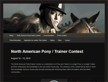 Tablet Screenshot of northamericanponytrainercontest.com